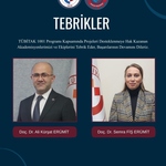 TÜBİTAK 1001 Programı Kapsamında Projeleri Desteklenen Akademisyenlerimize Tebrik